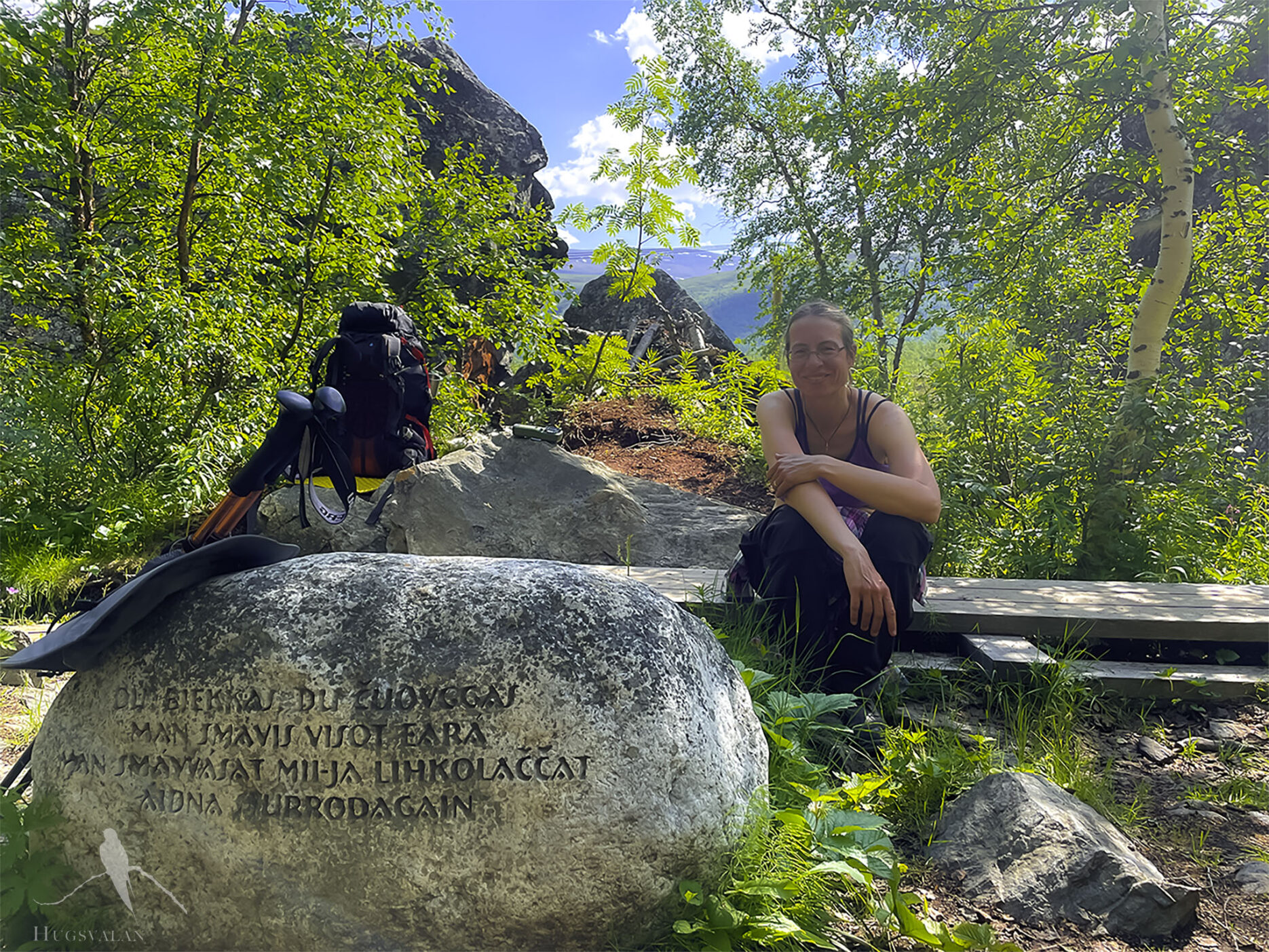 Meditationsplats längs Dag Hammarskjölsleden